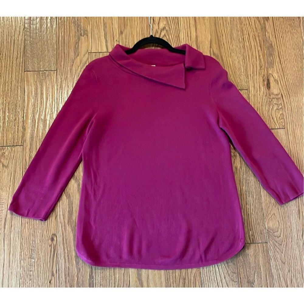 Talbots split neck collar pullover sweater M - Picture 3 of 10